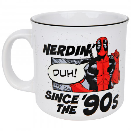 Marvel Comics Deadpool Nerdin' Since The '90's 20oz Ceramic Camper Mug